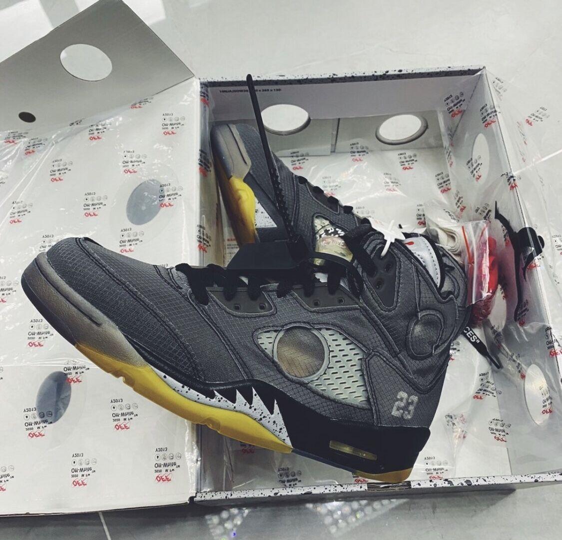 PK GOD Jordan 5 Retro Off-White Black CT8480 retail materials ready to ship